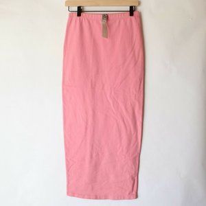 Go Couture Straight Long Pink Pull On Skirt NEW Women's Small